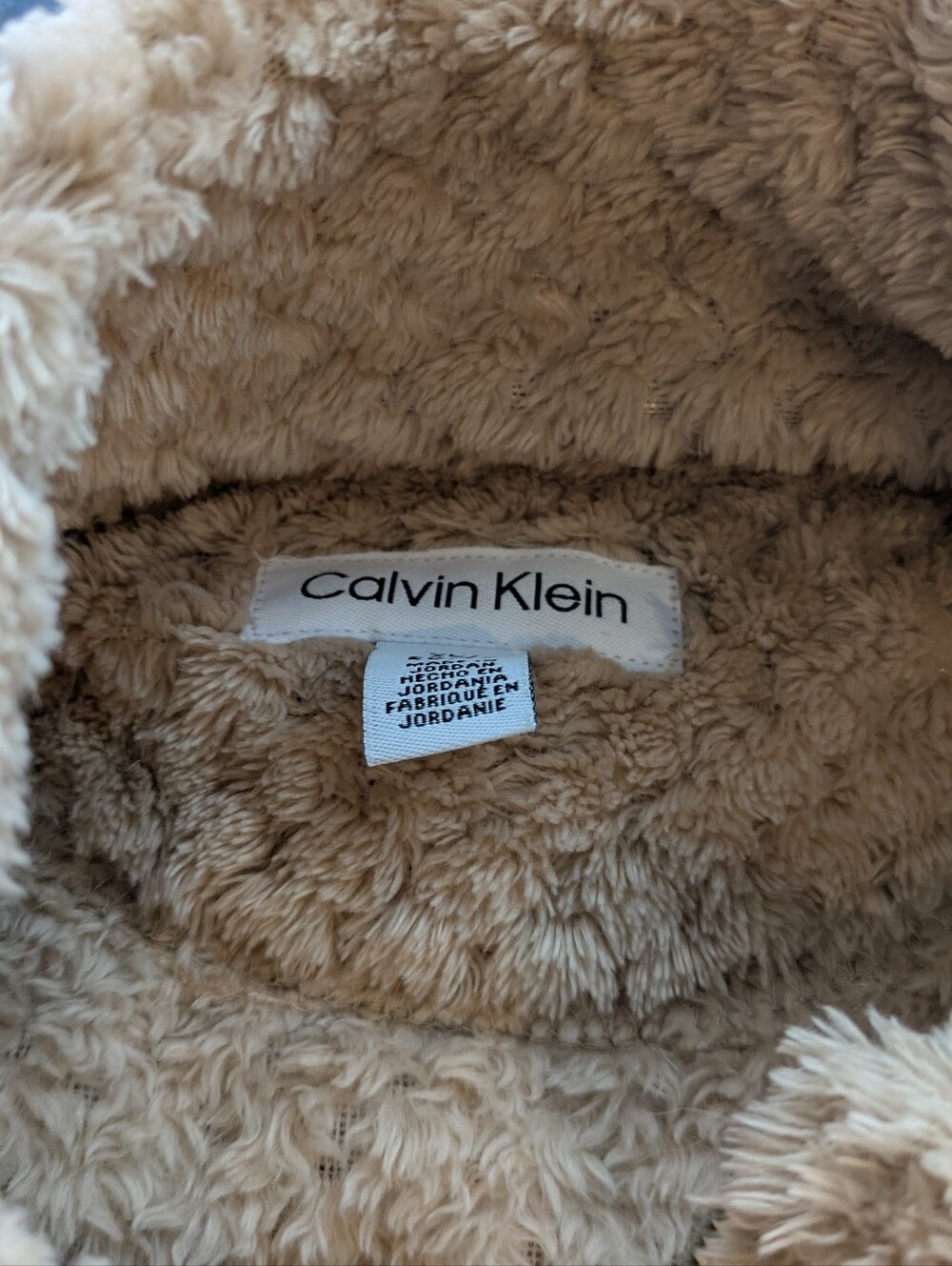 Calvin Klein Plush Teddy Vest Light Beige
